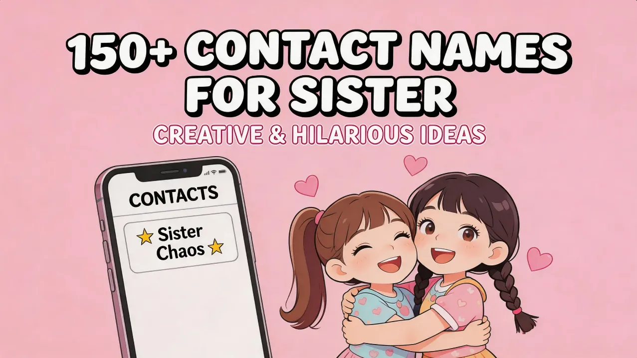 150+ Contact Names for Sister (Creative & Hilarious Ideas)