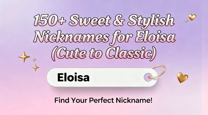 150+ Sweet & Stylish Nicknames for Eloisa (Cute to Classic)