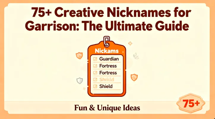 75+ Creative Nicknames for Garrison The Ultimate Guide